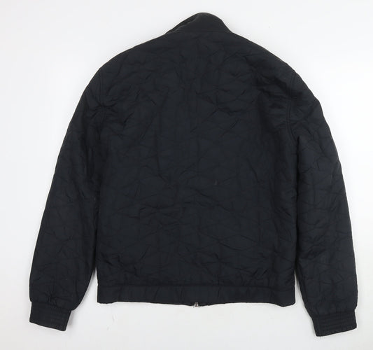 Mens UK Size M Marks and Spencer Black Quilted Coat