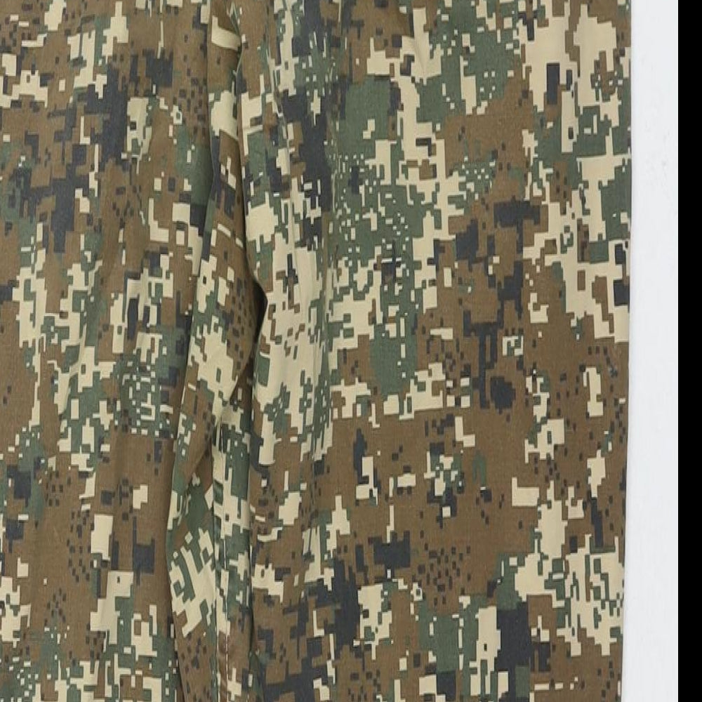 ASOS Mens Brown Camouflage Cotton Trousers Size 30 in L32 in Regular Button