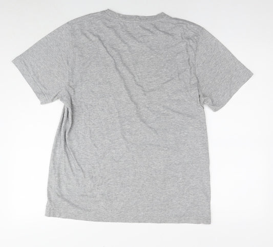 UrbanSpirit Mens Grey Cotton T-Shirt Size L Round Neck - South Bay