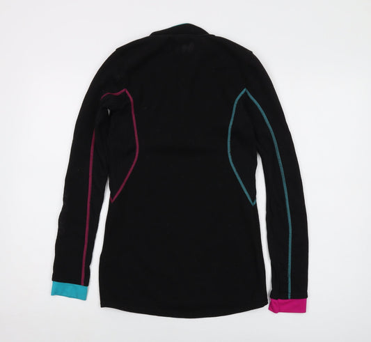 DECATHLON Womens Black Polyester Pullover Sweatshirt Size XS Zip