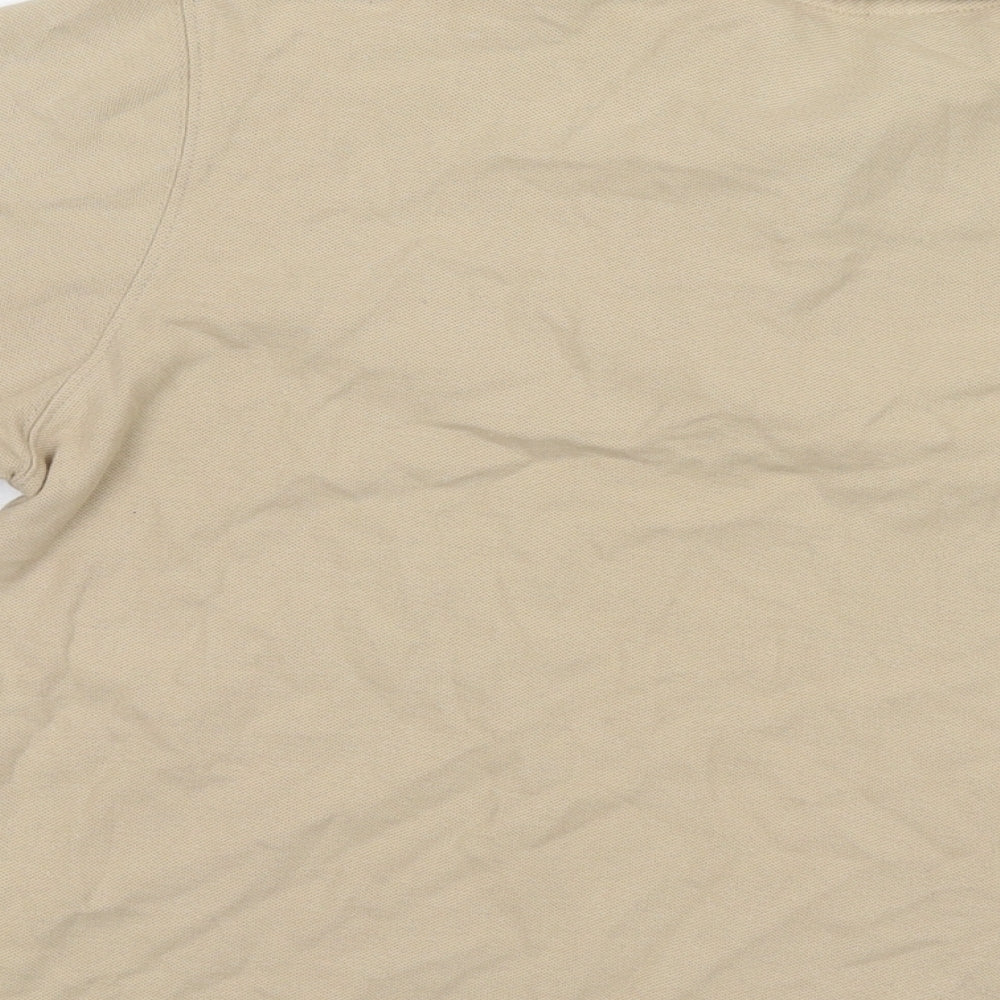 Womens UK Size M Jumper Beige Basic Polo