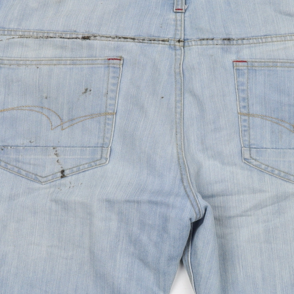 Lee Cooper Mens Blue Cotton Bermuda Shorts Size 40 in L14 in Regular Button