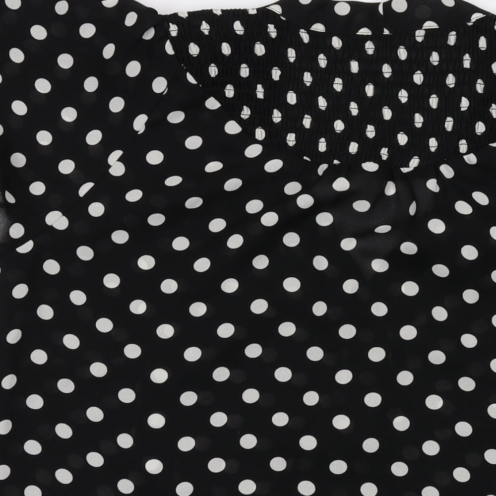 Womens UK Size 14 Bodyflirt Black Basic Blouse