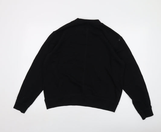 H&M Womens Black Cotton Pullover Sweatshirt Size M Pullover