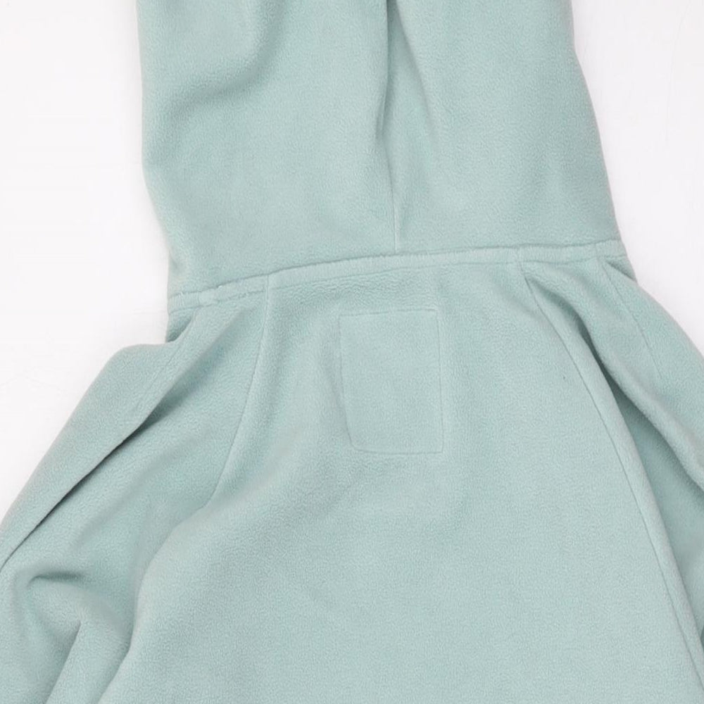 Hollister Womens Green Polyester Pullover Hoodie Size XS Button