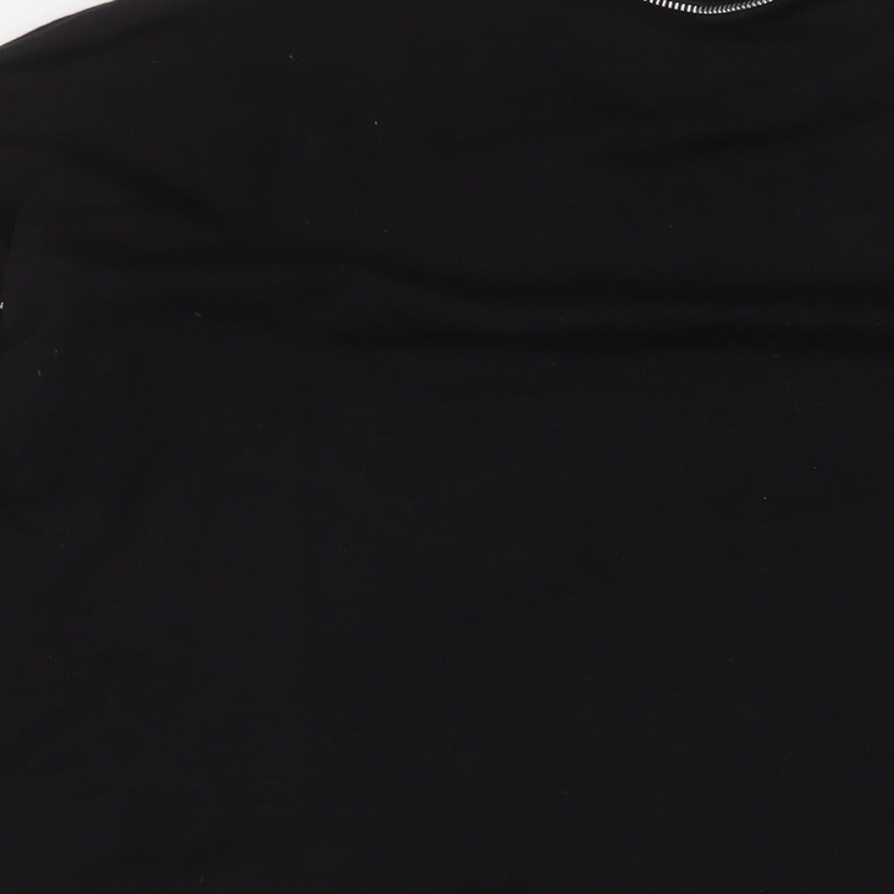Missguided Womens Black Cotton Pullover Sweatshirt Size 10 Pullover