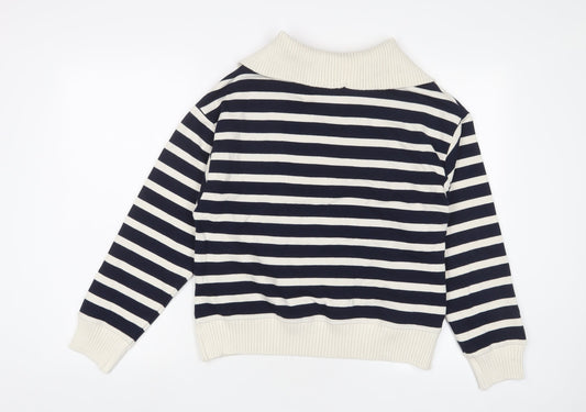 Womens UK Size S Marks and Spencer Blue Pullover Sweatshirt