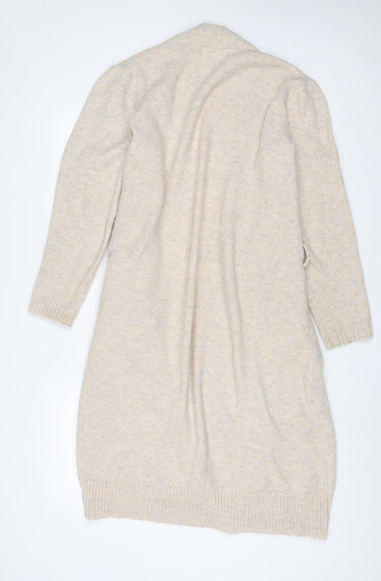Womens UK Size S Marks and Spencer Beige Cardigan Jumper