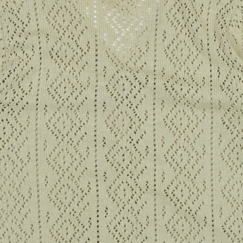 Womens UK Size 14 Daxon Beige Cardigan Jumper