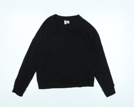 Womens UK Size S Divided Black Pullover Sweatshirt