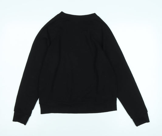 Divided Womens Black Polyester Pullover Sweatshirt Size S