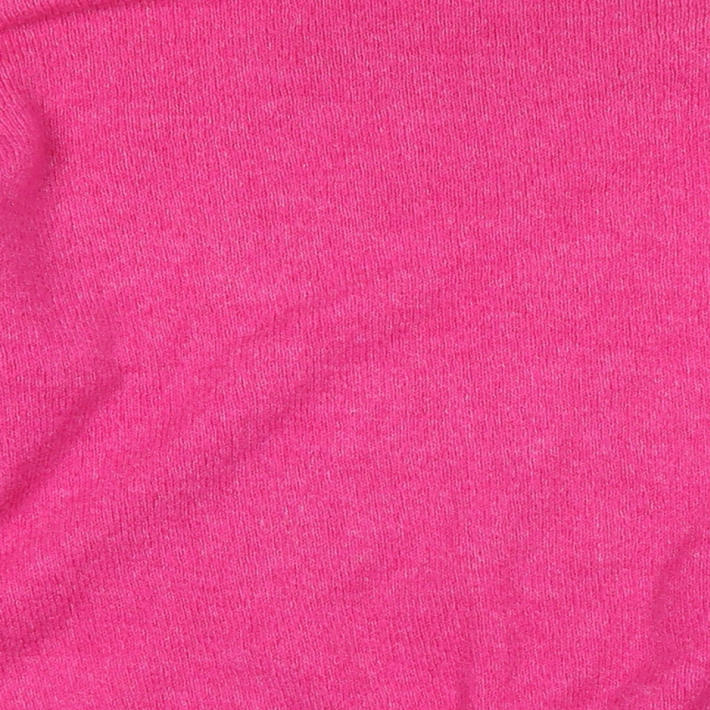 Brand and care label for La radoute women’s pink mock neck acrylic jumper, size XL