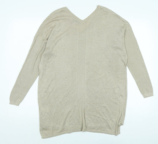 Womens UK Size 16 NEXT Gold Pullover Jumper