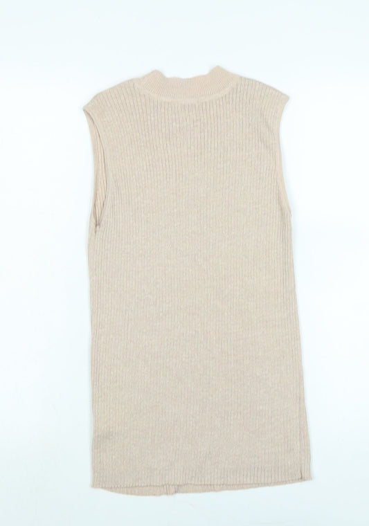 Womens UK Size 12 Linea Beige Vest Jumper