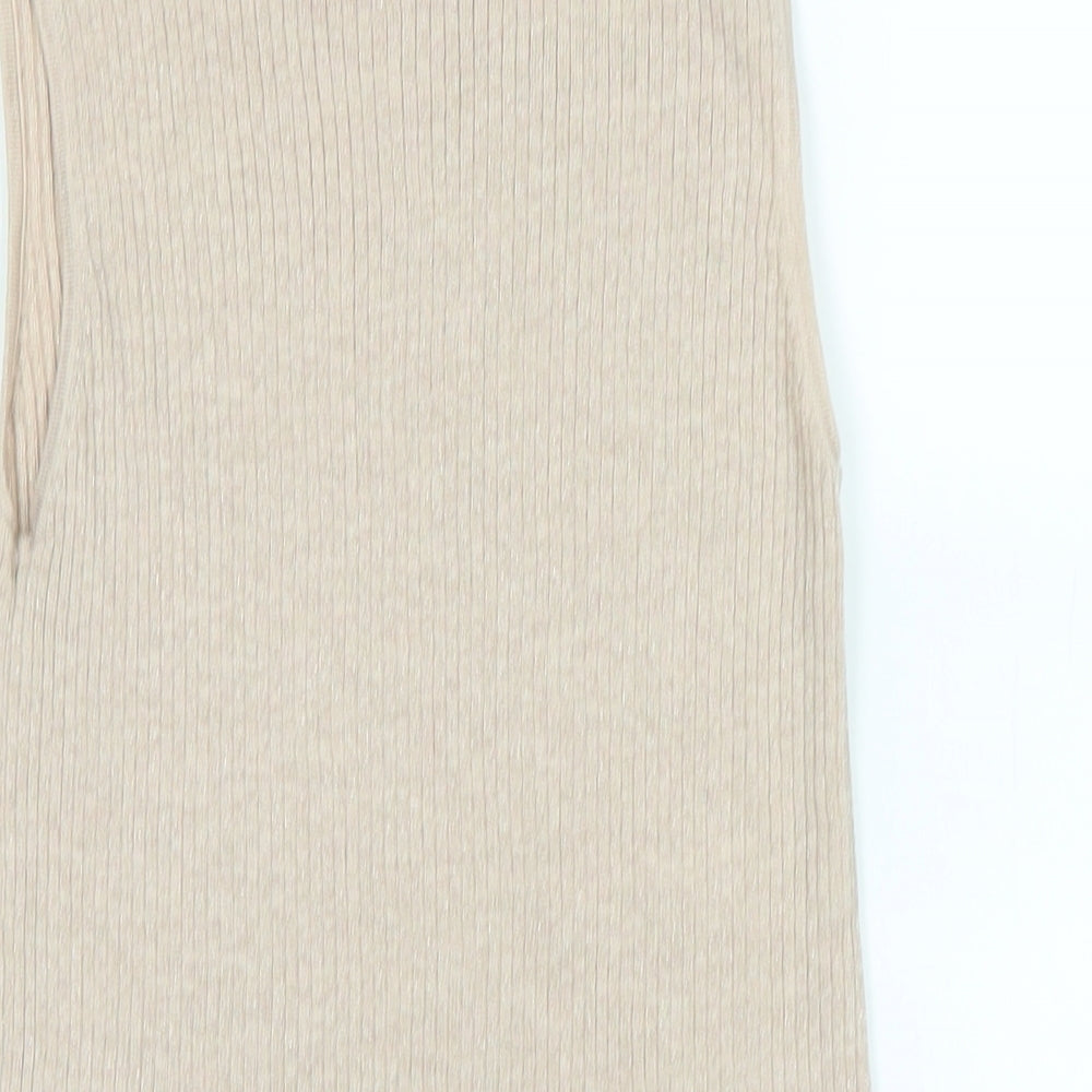 Womens UK Size 12 Linea Beige Vest Jumper