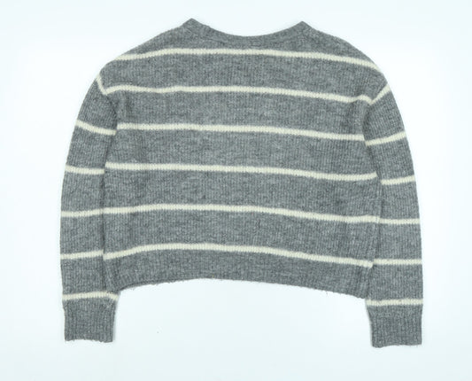 Womens UK Size S Divided Grey Pullover Jumper