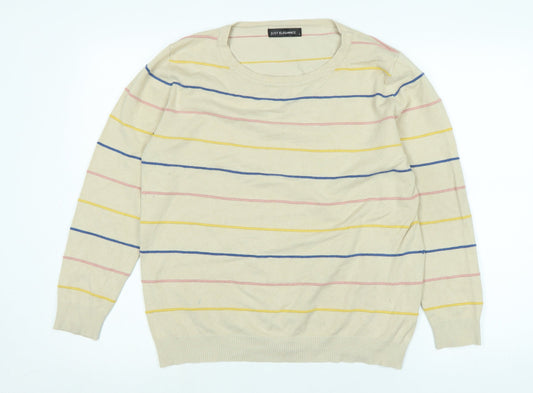 Womens UK Size L Just Elegance Beige Pullover Jumper