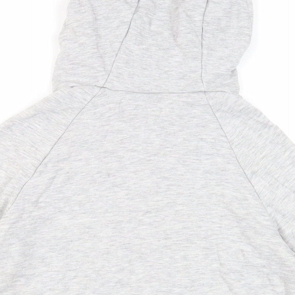 Next Boys Grey Cotton Pullover Hoodie Size 8 Years - Pockets