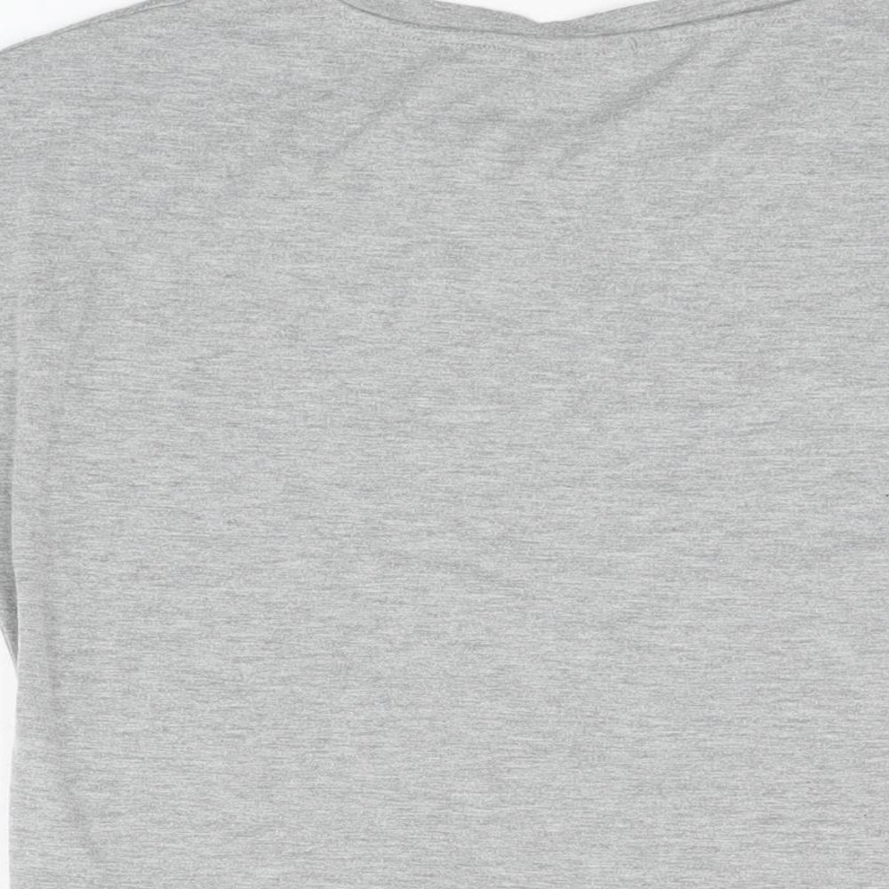 b.young Womens Grey Viscose Basic T-Shirt Size XS Round Neck - NYC Motorcycle Club