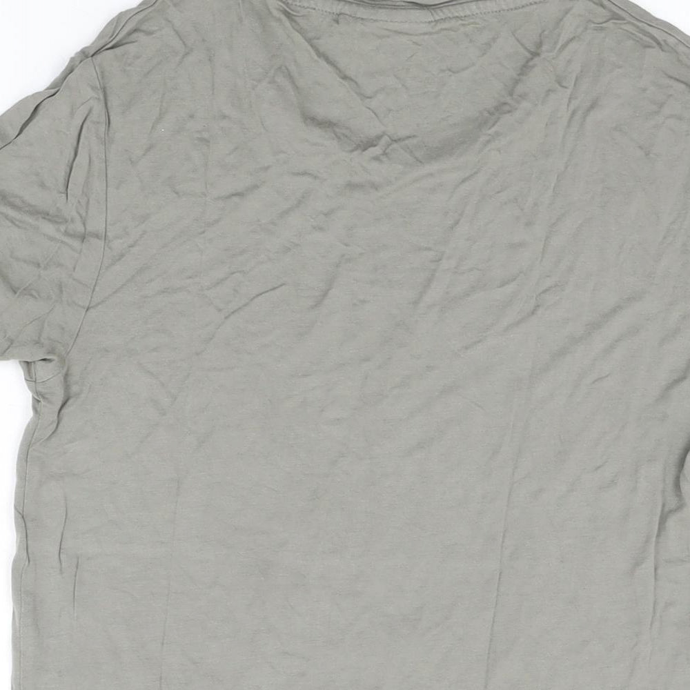 Womens UK Size 2XS ASOS Green Basic T-Shirt