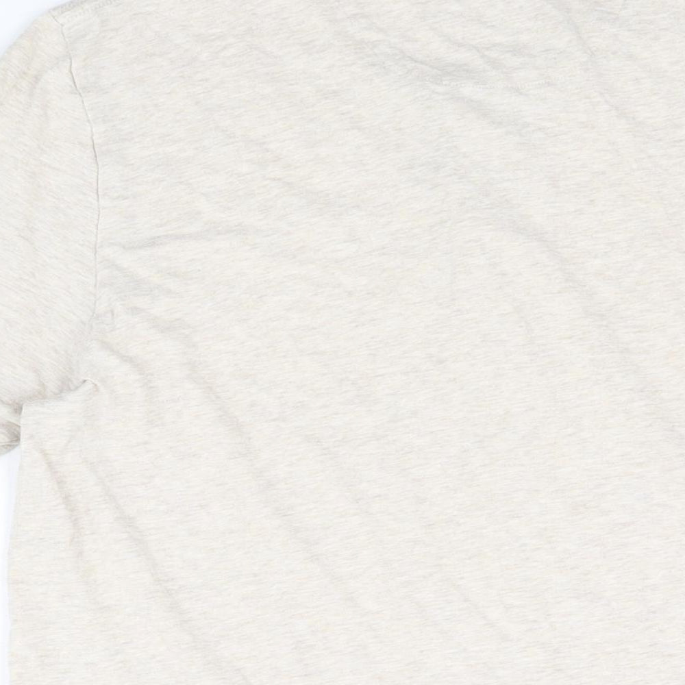 NEXT Mens Beige Cotton T-Shirt Size M Round Neck