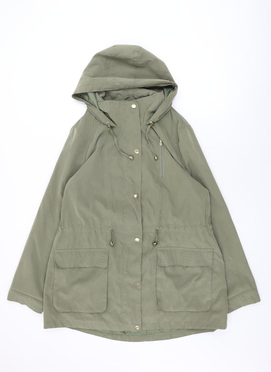 Womens UK Size 18 M&Co Green Overcoat