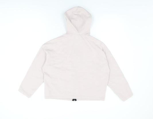 H&M Womens Pink Cotton Full Zip Hoodie Size XS Zip