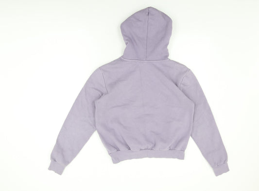 H&M Womens Purple Cotton Pullover Hoodie Size S Pullover