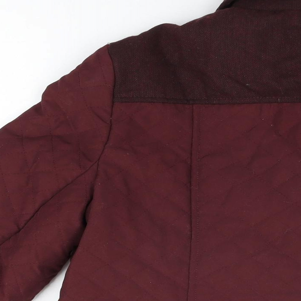 Womens UK Size 14 EWM Red Quilted Coat
