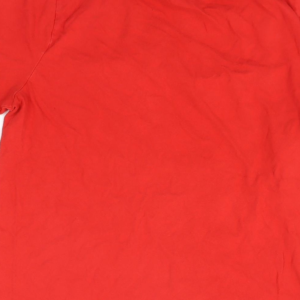 The Flash Womens Red Cotton Basic T-Shirt Size S Round Neck - The Flash, Lightning Bolt