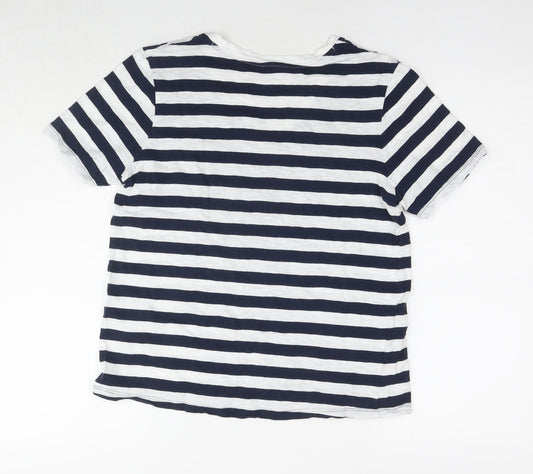 Womens UK Size 12 Marks and Spencer Blue Basic T-Shirt