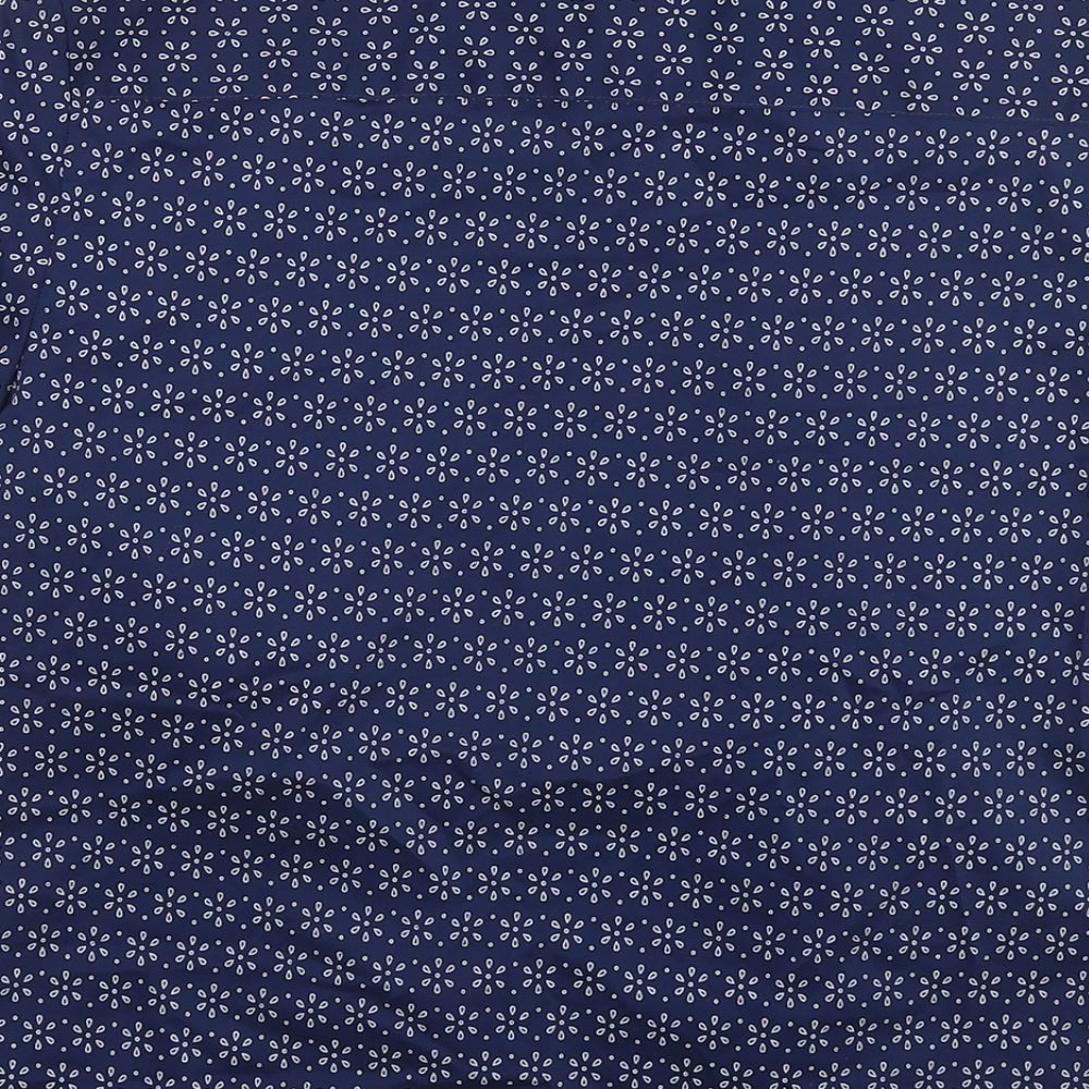 Womens UK Size 8 Marks and Spencer Blue Basic Button-Up