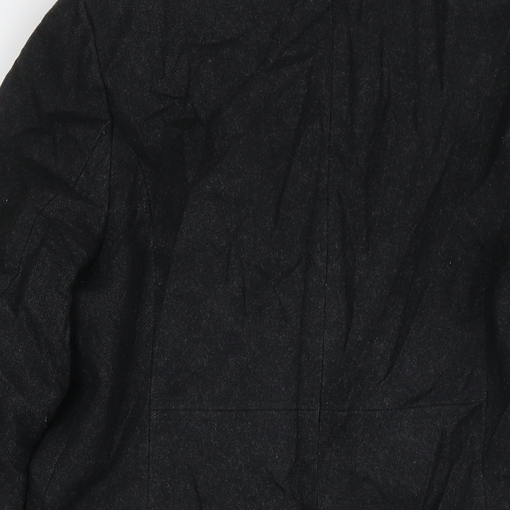 Womens UK Size 12 River Island Black Pea Coat