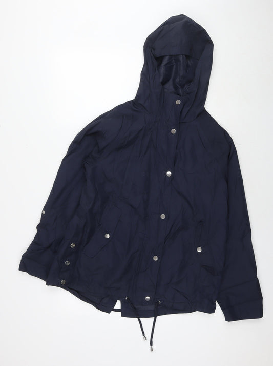 Womens UK Size 10 M&Co Blue Parka Coat