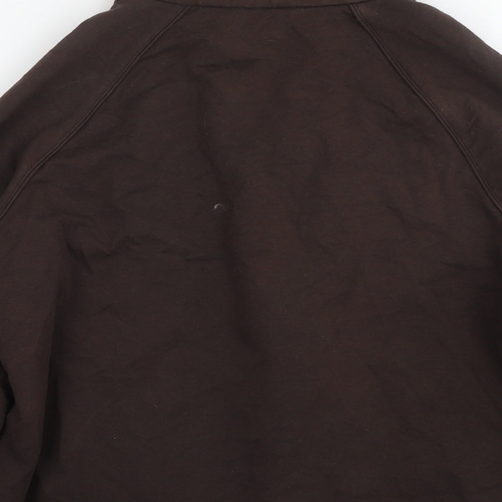 Womens UK Size 16 Marks and Spencer Brown Full Zip Sweatshirt
