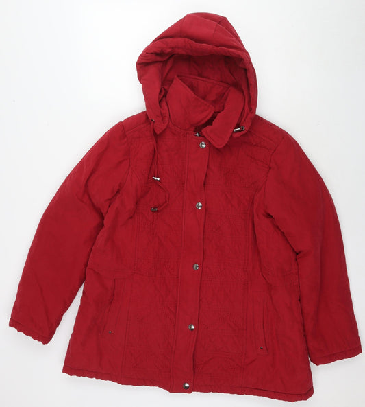 Womens UK Size 20 Finesse Red Parka Coat