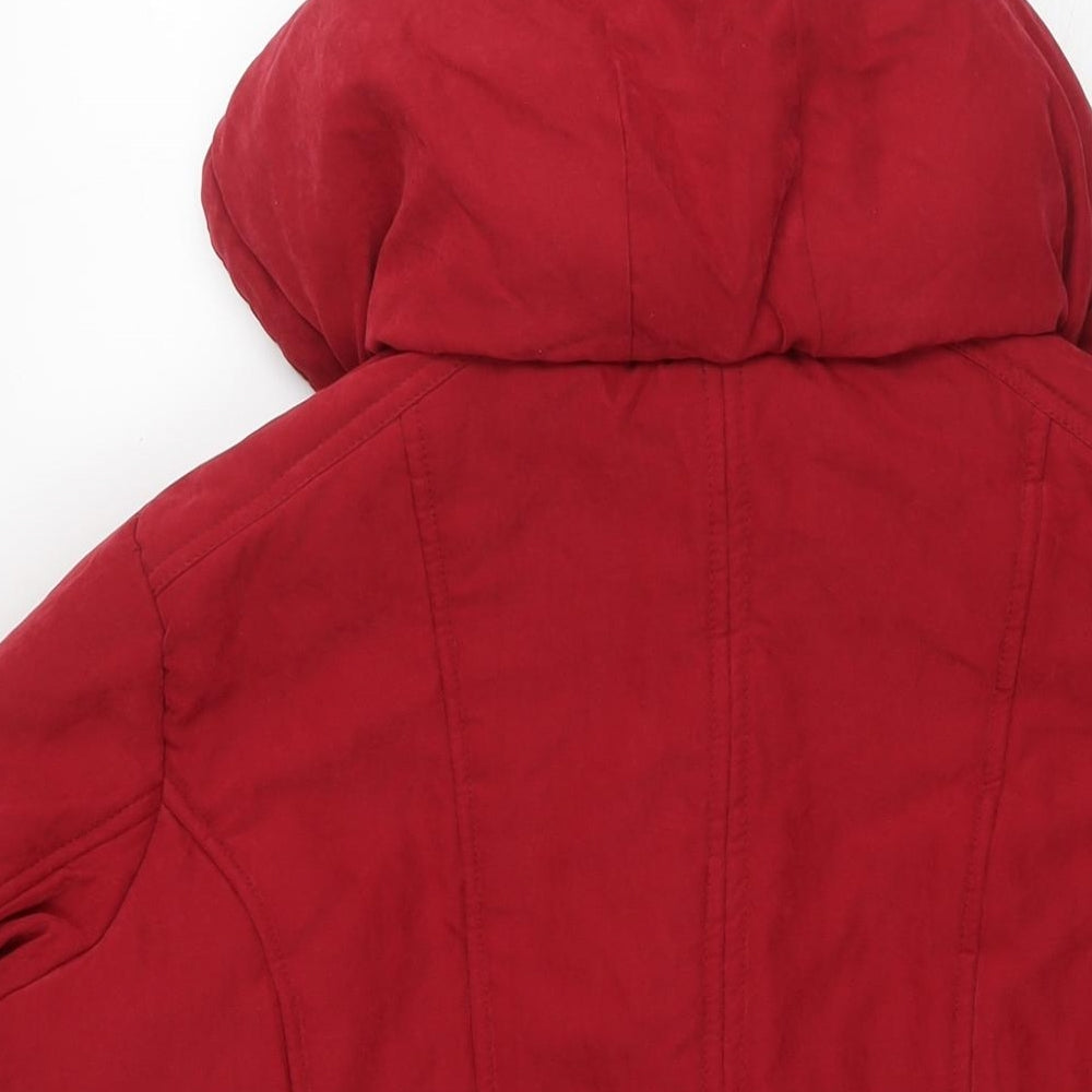 Womens UK Size 20 Finesse Red Parka Coat