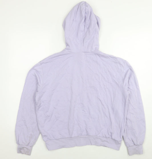 H&M Womens Purple Cotton Pullover Hoodie Size S Pullover