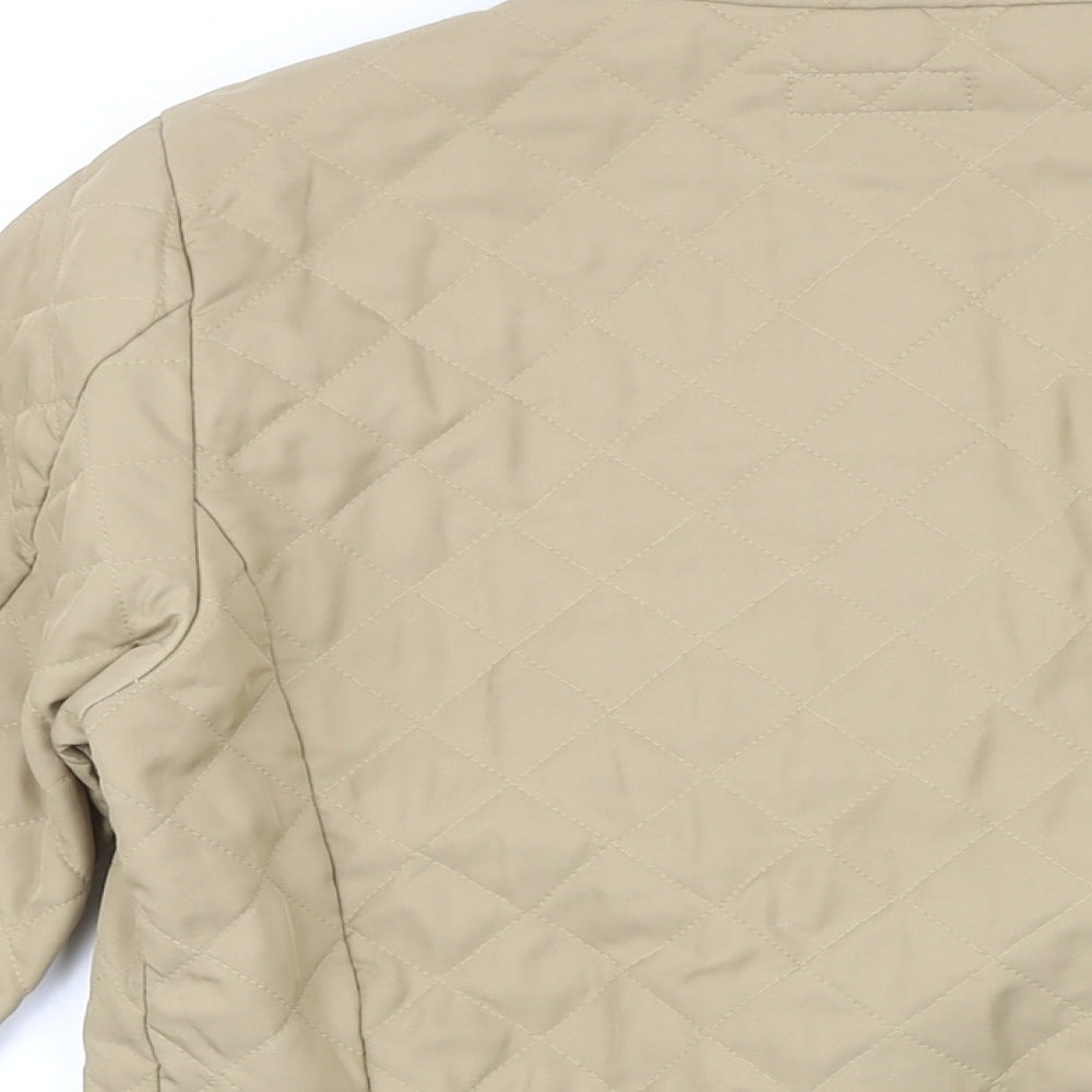 Womens UK Size M Sandwich Beige Quilted Coat