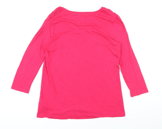 Womens UK Size 16 Rocha John Rocha Pink Basic T-Shirt