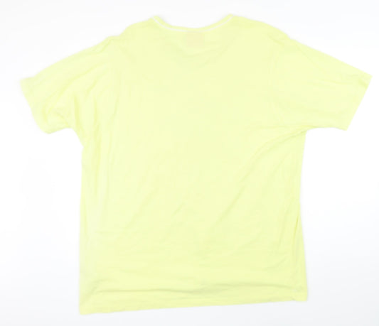 Womens UK Size 2XL Slazenger Yellow Basic T-Shirt