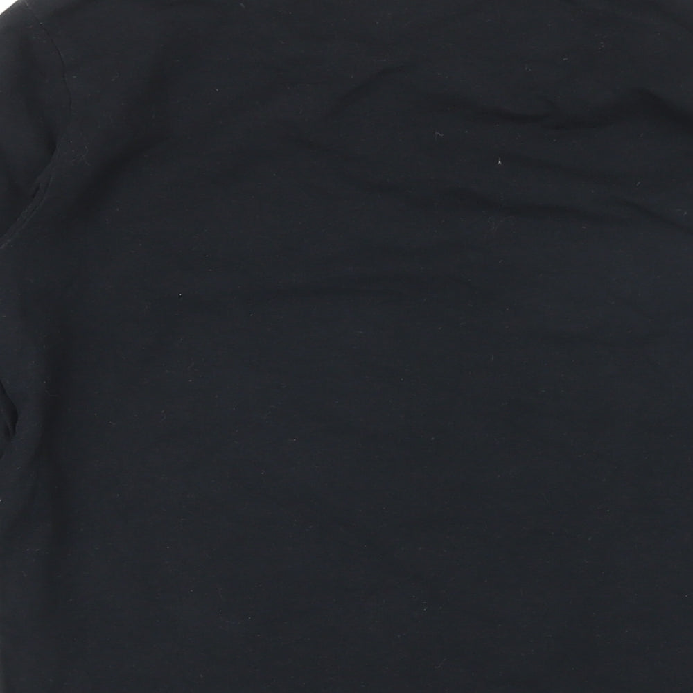 Addidas Womens Black Cotton Basic T-Shirt Size 8 Round Neck