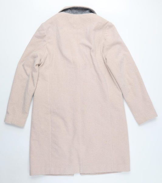 New Look Women's Beige Overcoat Size 8 Long Sleeve