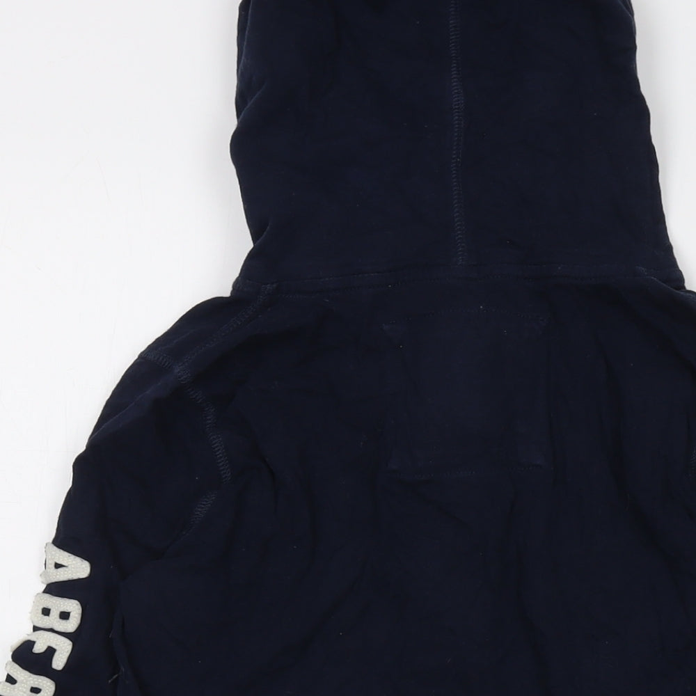 Abercrombie & Fitch Womens Blue Cotton Pullover Hoodie Size M Button
