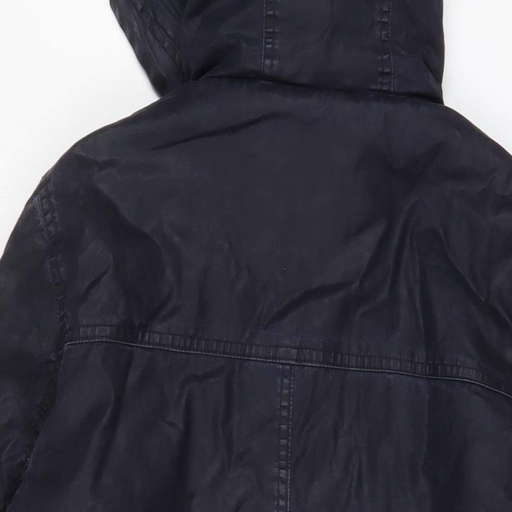 Indigo Womens Blue Jacket Coat Size 14 Zip