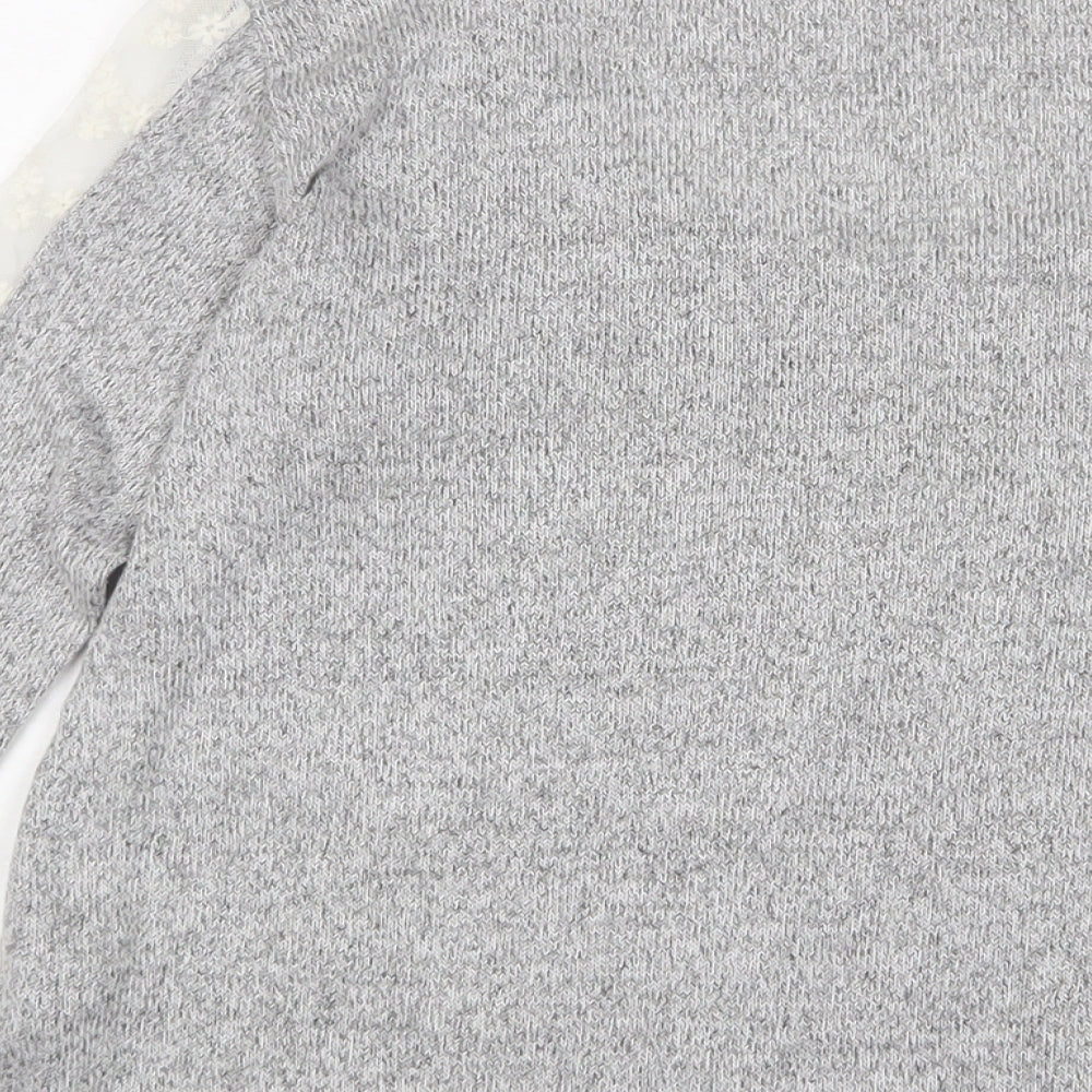 Womens UK Size L COIN 1804 Grey Basic T-Shirt
