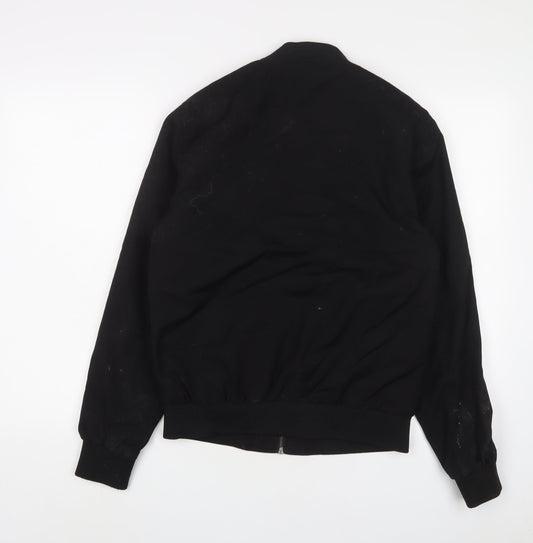 Mens UK Size S River Island Black Bomber Jacket