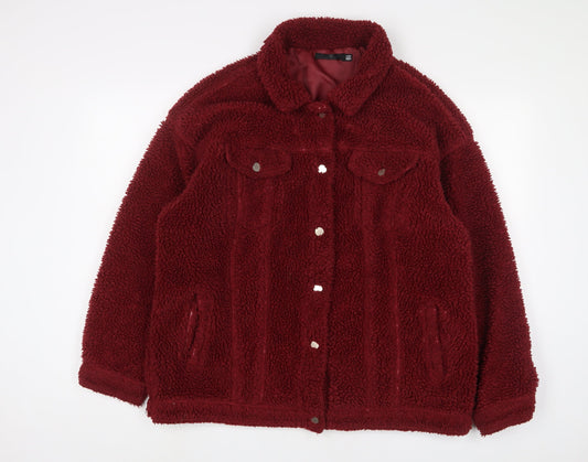 Womens UK Size 14 Missguided Red Jacket