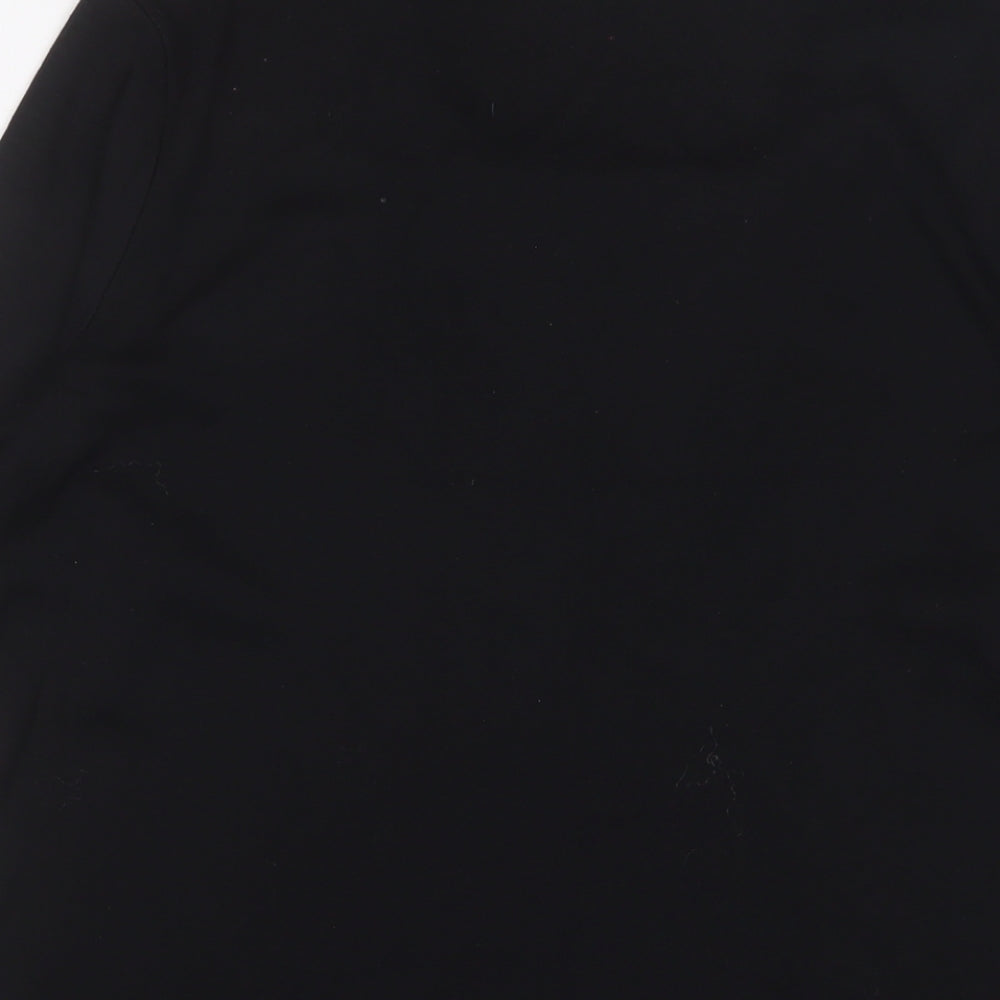 Womens UK Size 16 Viz a viz Black Basic T-Shirt
