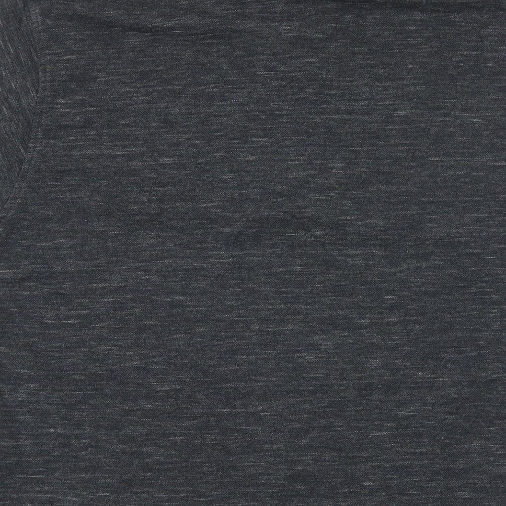 Uniqlo Mens Grey Cotton Polo Size S Collared Button